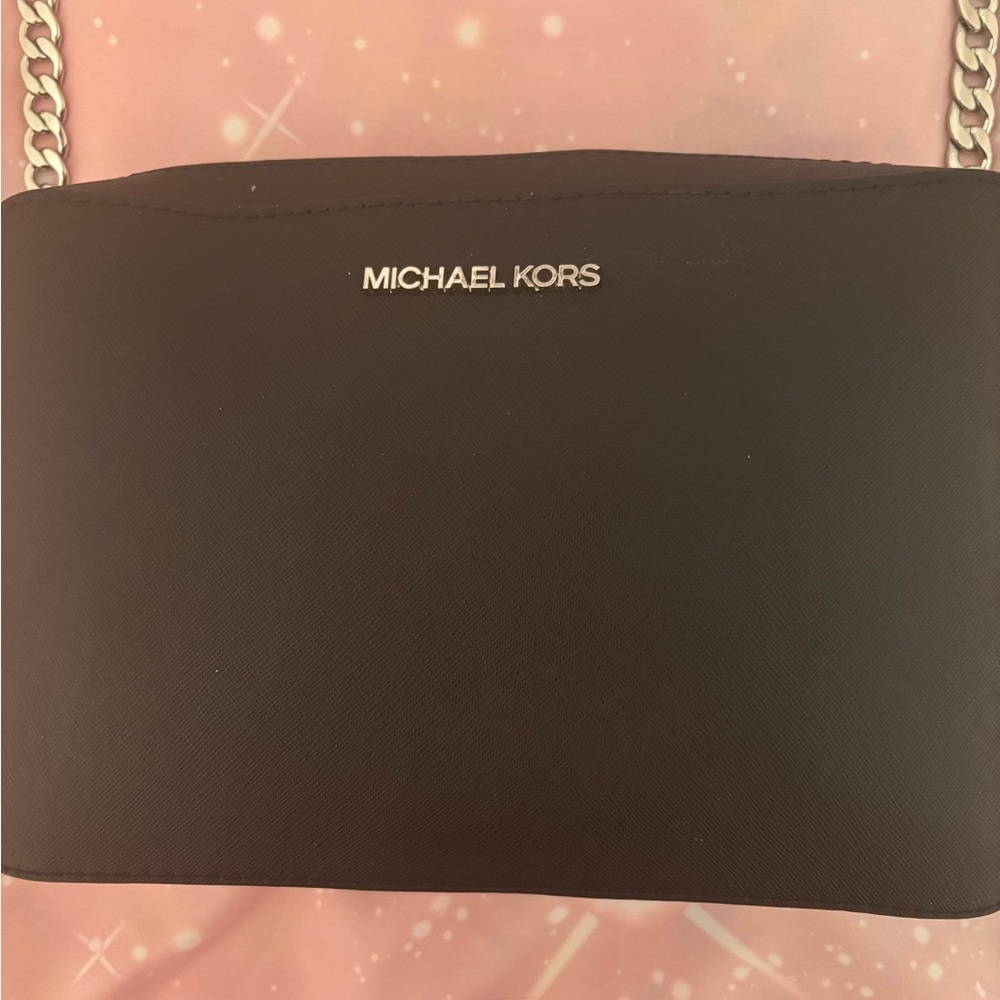 Michael Kors Black Leather Crossbody Bag
